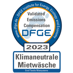 DFGE Institute for Engery, Ecology and Economy: Zertifikat für Klimaneutrale Mietwäsche
