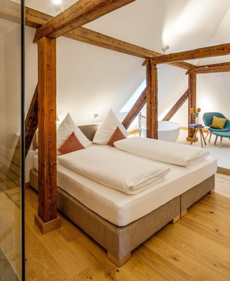 Goldkind Spa Mansarde, Schlafbereich