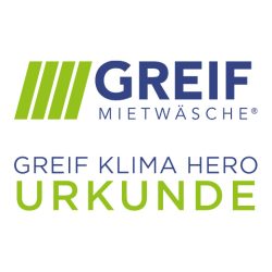 Greif Mietwäsche - KLIMA HERO URKUNDE